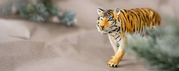 Tigre Simbolo Del Nuovo Anno Cinese 2022 Figurina Tigre Con — Foto Stock