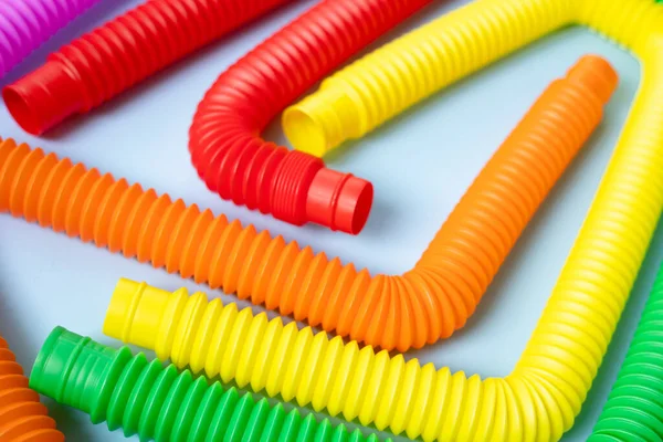 Brinquedos Sensoriais Coloridos Stress Fidget Push Pop Tube Para Crianças — Fotografia de Stock
