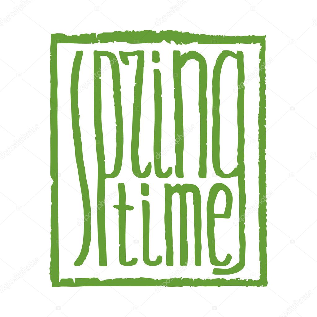 spring time lettering
