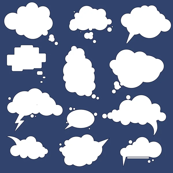 Parler bulles de nuages ensemble — Image vectorielle