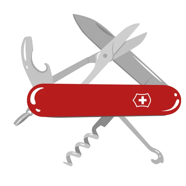 Swiss army knife — Stock Vector