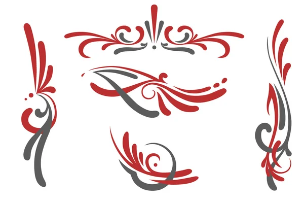 Pinstriping ornamenten set — Stockvector