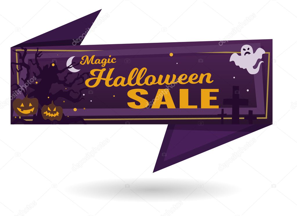 magic halloween sale banner
