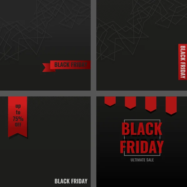 Black friday banners set — Stock Vector