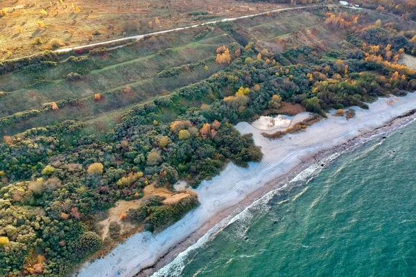 Luftaufnahme der Bucht von Philino, Ostseeküste — Stockfoto