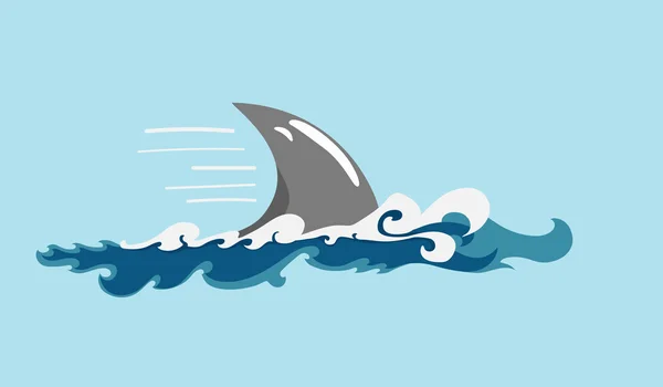 Shark's fin — Stock Vector