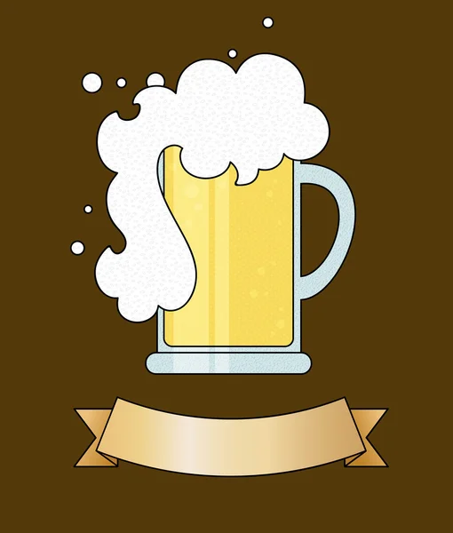 Ποτήρι με λαβή της μπύρας — Διανυσματικό Αρχείο