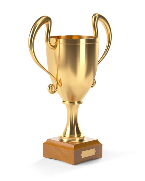 Gold Cup on white background — Stock Photo, Image