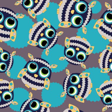 Baykuşlarla kusursuz desen.