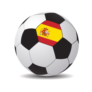 Futbol topuyla İspanya bayrağı