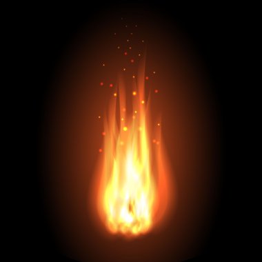 Fire. Realistic flames clipart