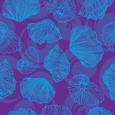 kabukları ve dalgalar bukleler seamless modeli.