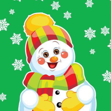 Snowman with patterns.