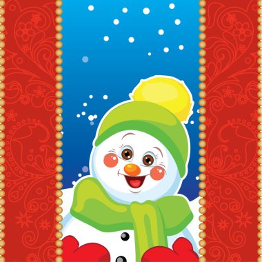 Snowman  with patterns.