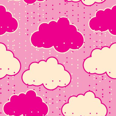 Rain clouds seamless background clipart