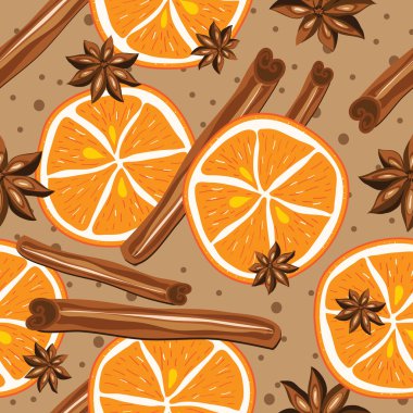 tarçın ve portakal, mutfak arka plan.