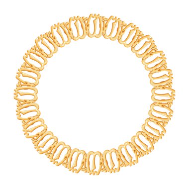 yuvarlak kare, altın zincir