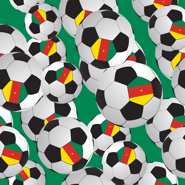 Footballs.Soccer patroon. — Stockvector