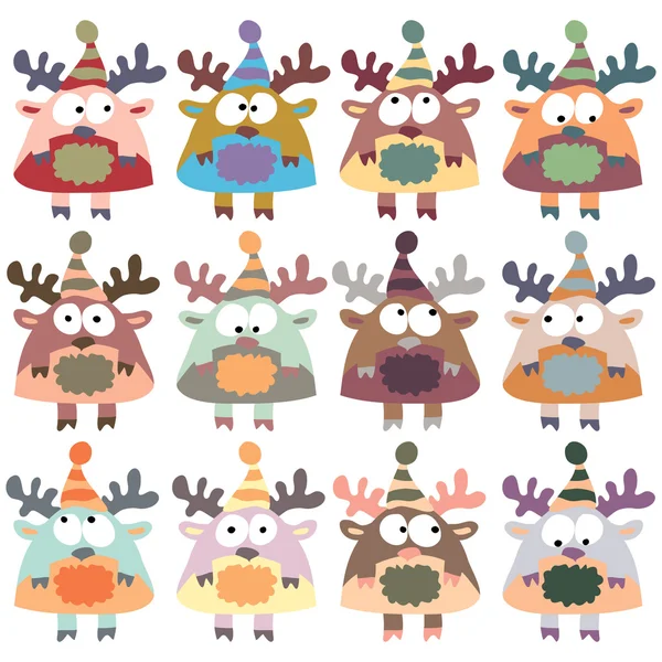 Alces en estilo retro — Vector de stock