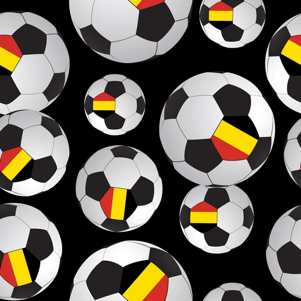 Balles de football motif sans couture — Image vectorielle