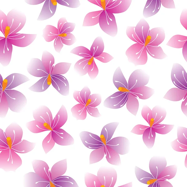 Bloemen naadloos patroon — Stockvector