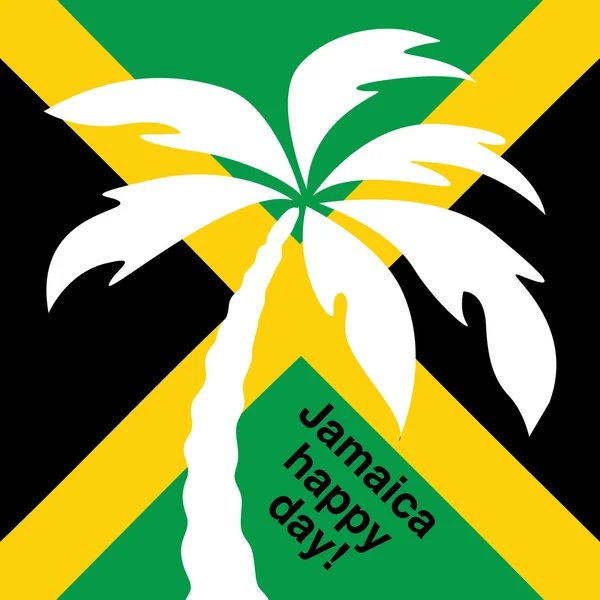 Jamaica happy day Greeting card. — Stock Vector