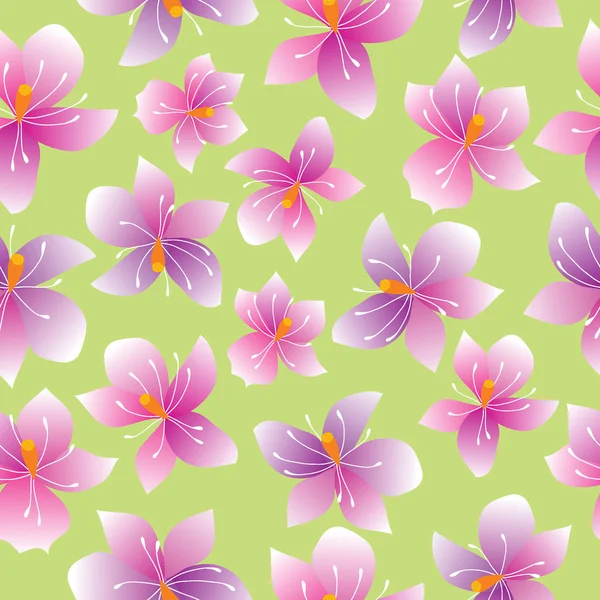 Bloemen naadloos patroon — Stockvector