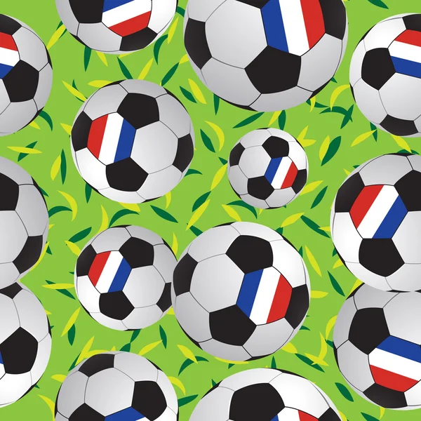 Voetballen. patroon met voetballen. — Stockvector