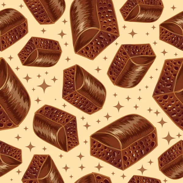 Nahtloses Schokoladenmuster. — Stockvektor