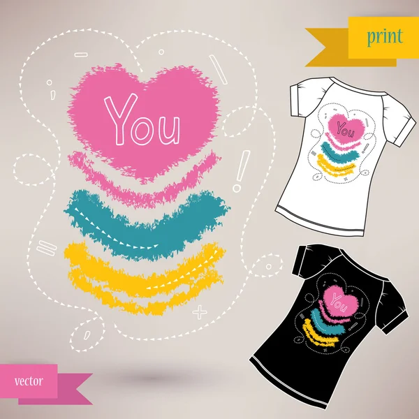 Graphisme T-shirt design — Image vectorielle