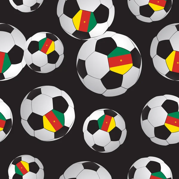 Footballs.Soccer patroon. — Stockvector