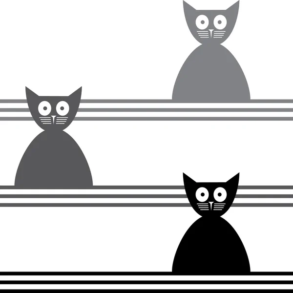 Gatos Abstracto fondo sin costuras — Vector de stock