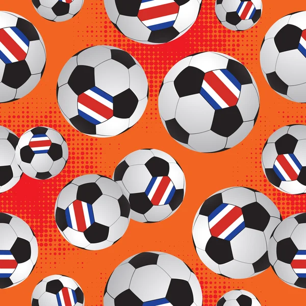 Footballs. Soccer pattern. — Stock Vector