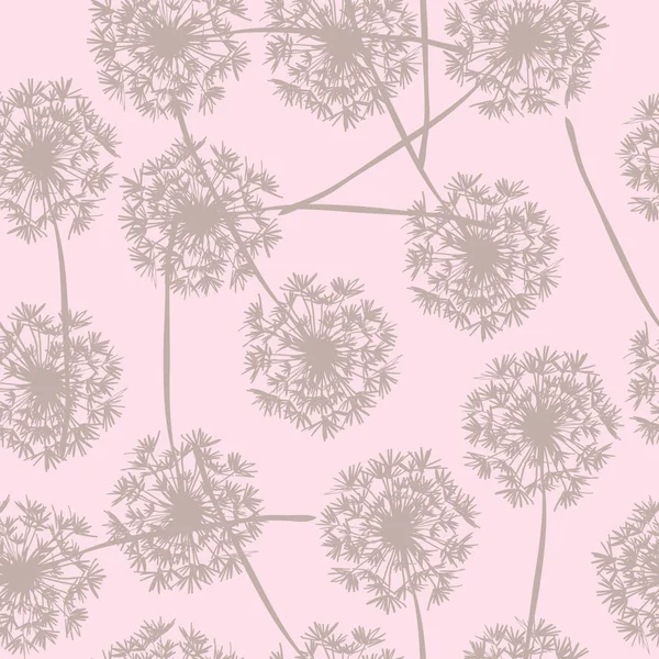 Pissenlit motif sans couture — Image vectorielle