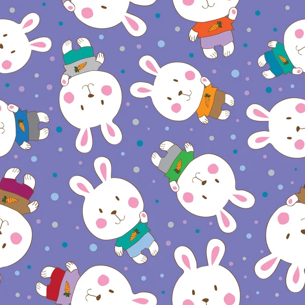 Rabbits seamless background — Stock Vector