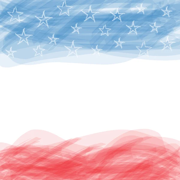 US-Flagge mit zerkratztem Rahmen. — Stockvektor