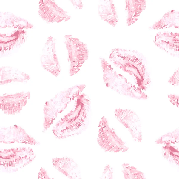 Vector seamless background. lips prints — Stock Vector