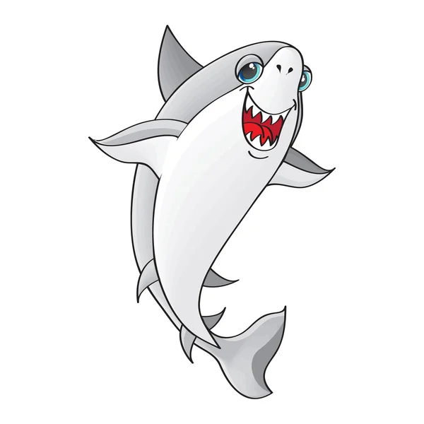 Shark on white background. — Stock Vector