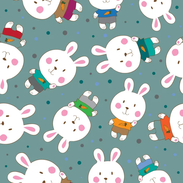 Rabbits seamless background — Stock Vector