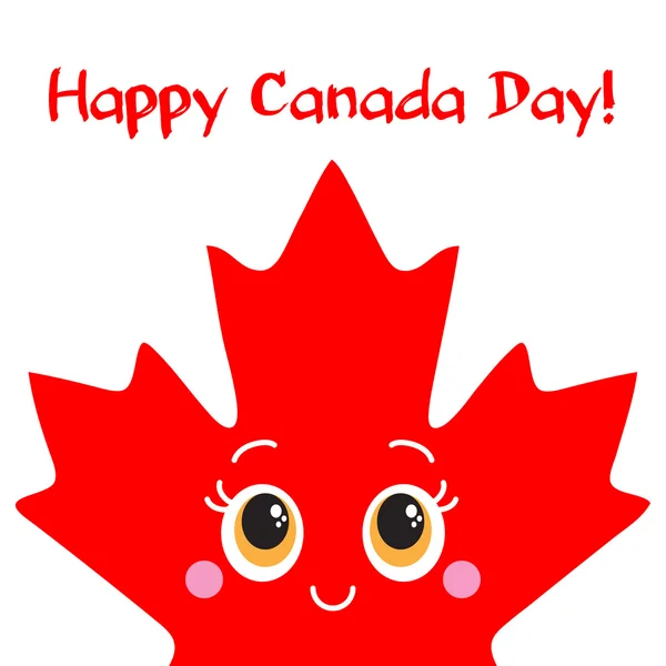 Feliz tarjeta del Día de Canadá. Vector . — Archivo Imágenes Vectoriales