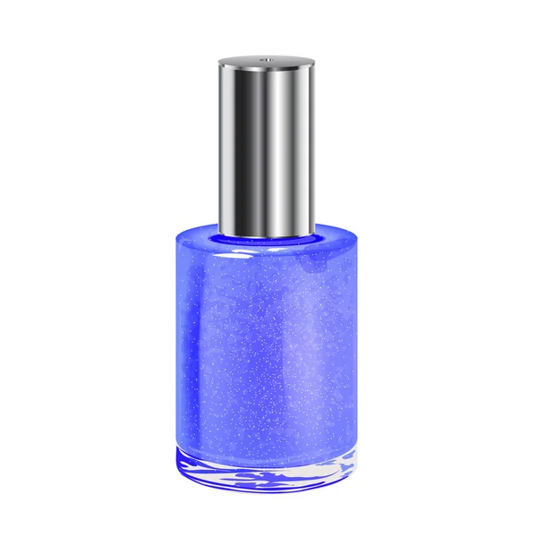 Nagellak met zilveren GLB. Vector-object. — Stockvector