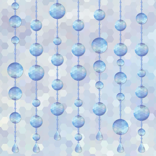 Perles suspendues, perles de perles — Image vectorielle