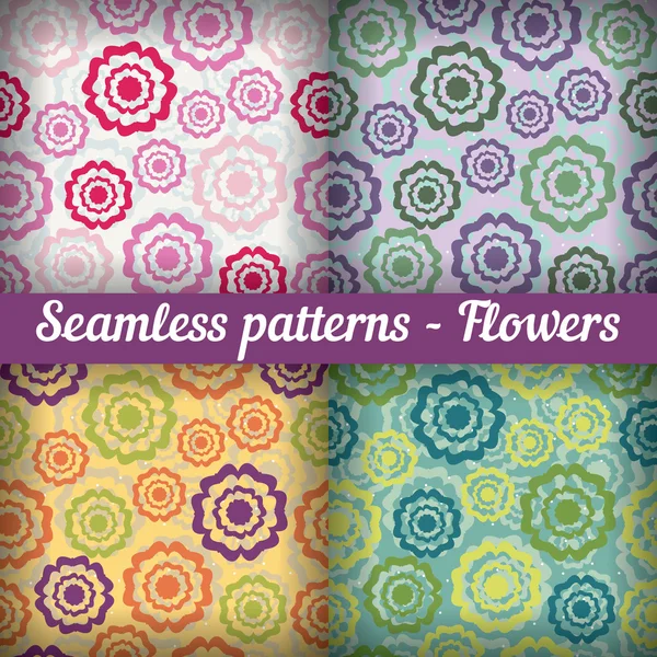 Flowers. Seamless pattern. — Stock Vector