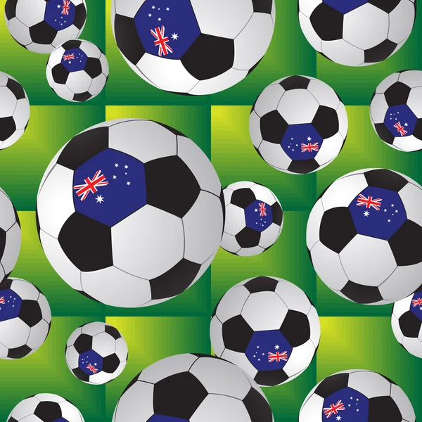 Balles de football motif sans couture . — Image vectorielle