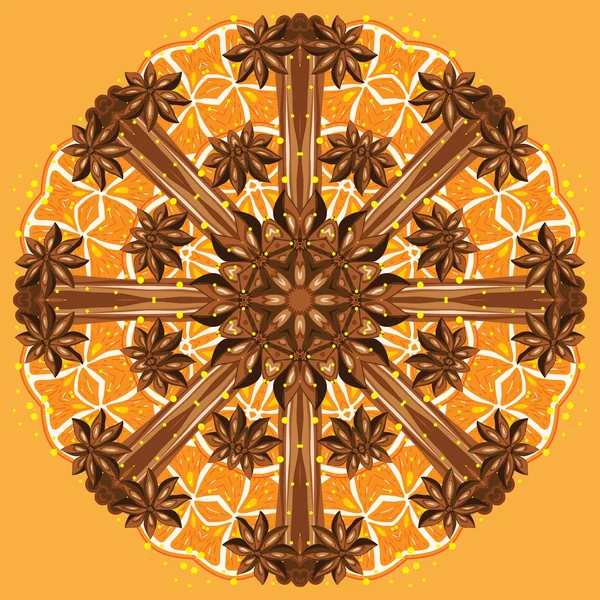 ซินนามอนและส้ม — ภาพเวกเตอร์สต็อก