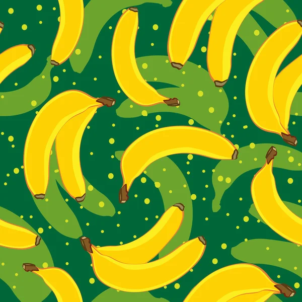 Bananen naadloze achtergrond. — Stockvector