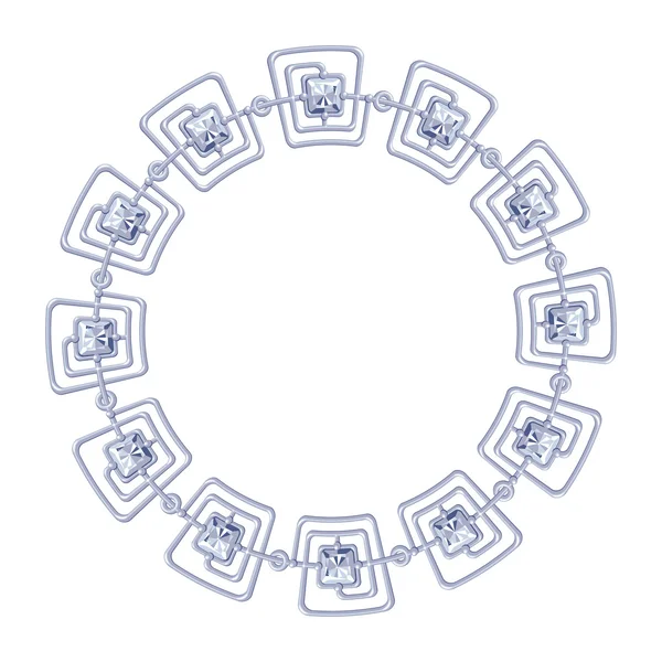 圆框，银链 — 图库矢量图片