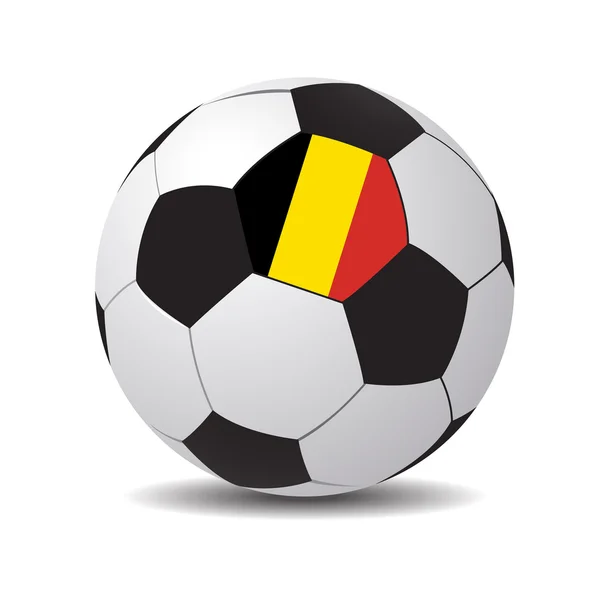 Soccer ball with the flag of Belgium — Stock Vector