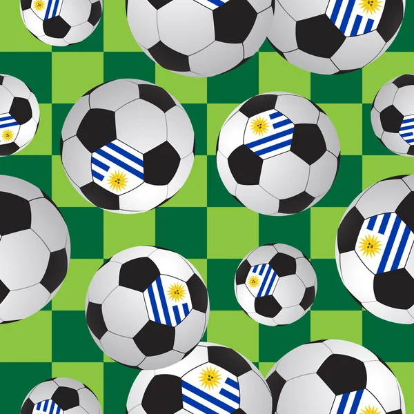 Footballs seamless  pattern. — Stock Vector
