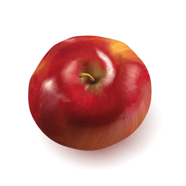 Vektor rött äpple isolerade — Stock vektor
